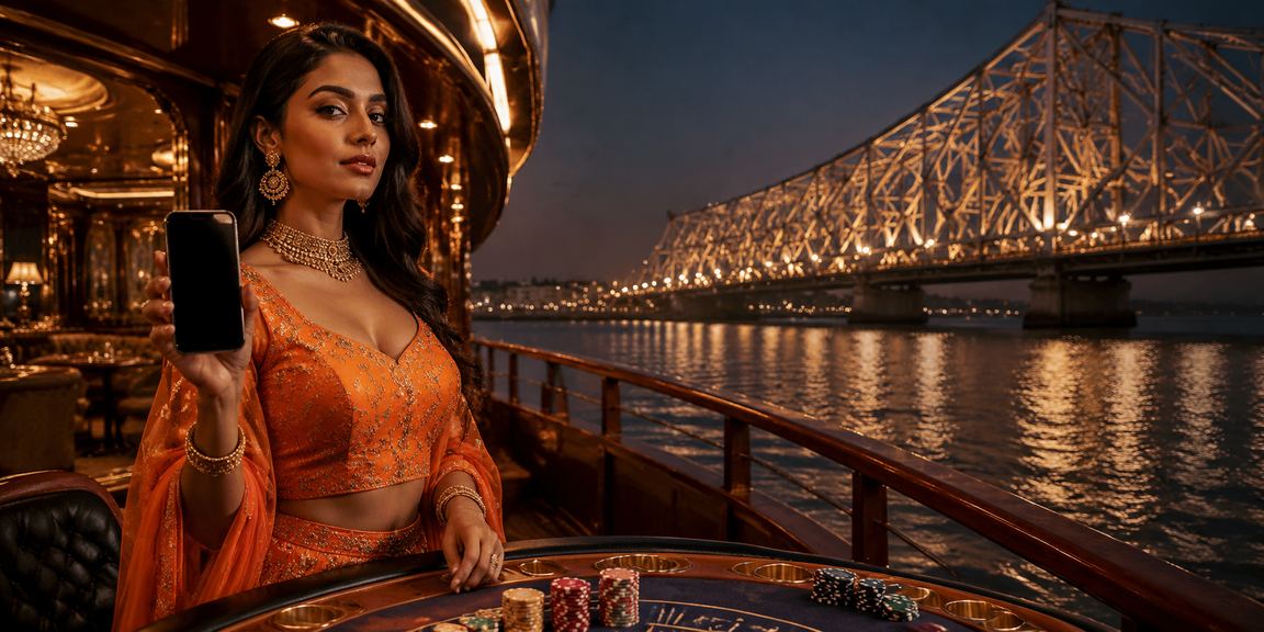 Scenic view of Howrah Bridge in Kolkata with focus on sports betting